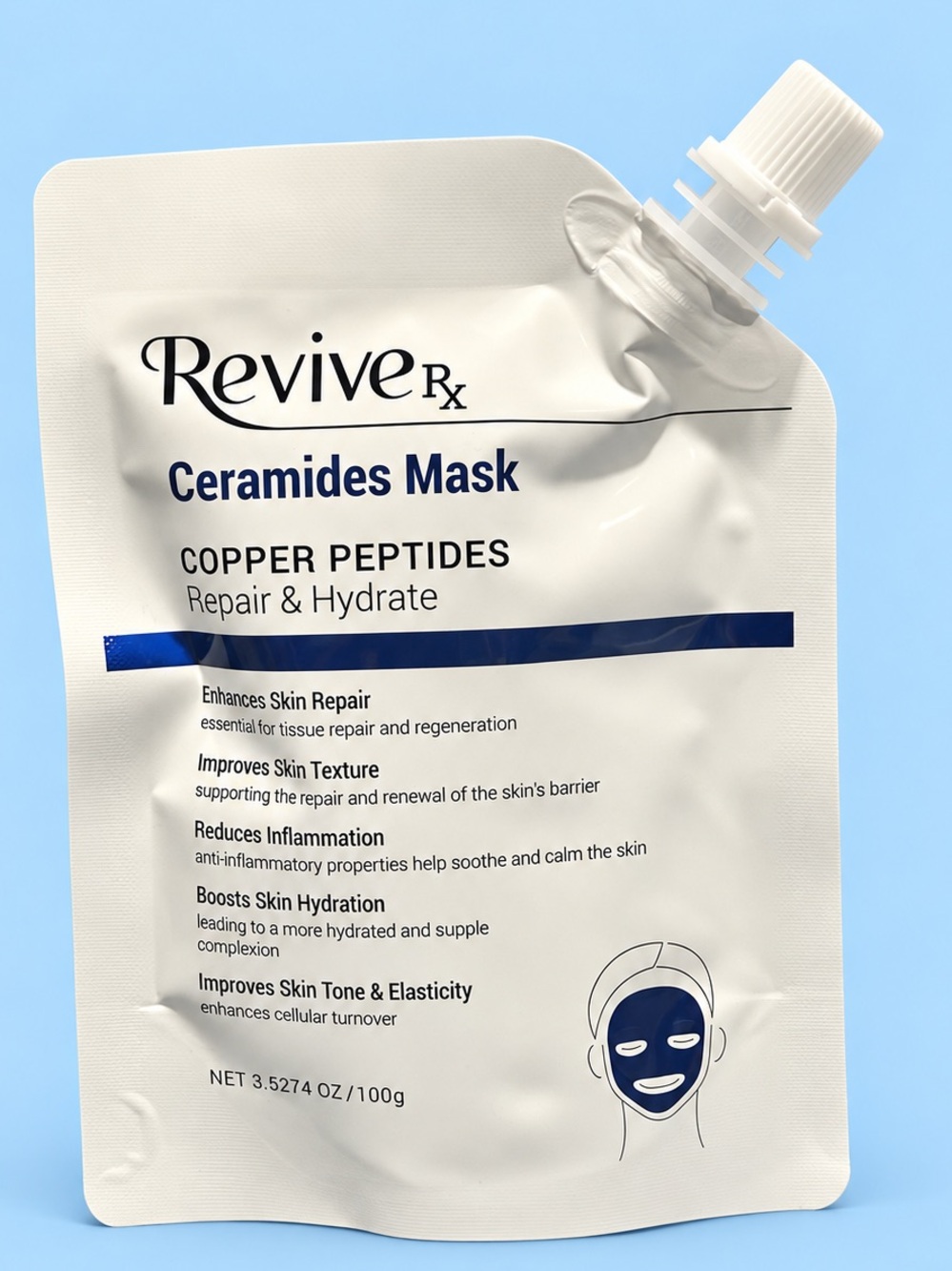 Revive Rx Ceramides Mask Copper Peptides Repair & Hydrate
